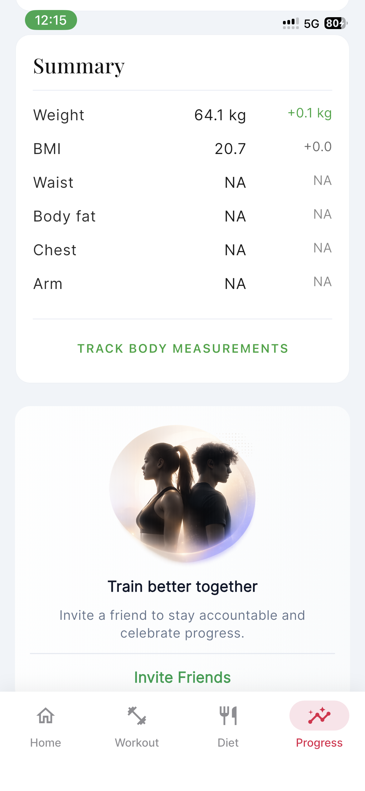 Body Summary app screenshot