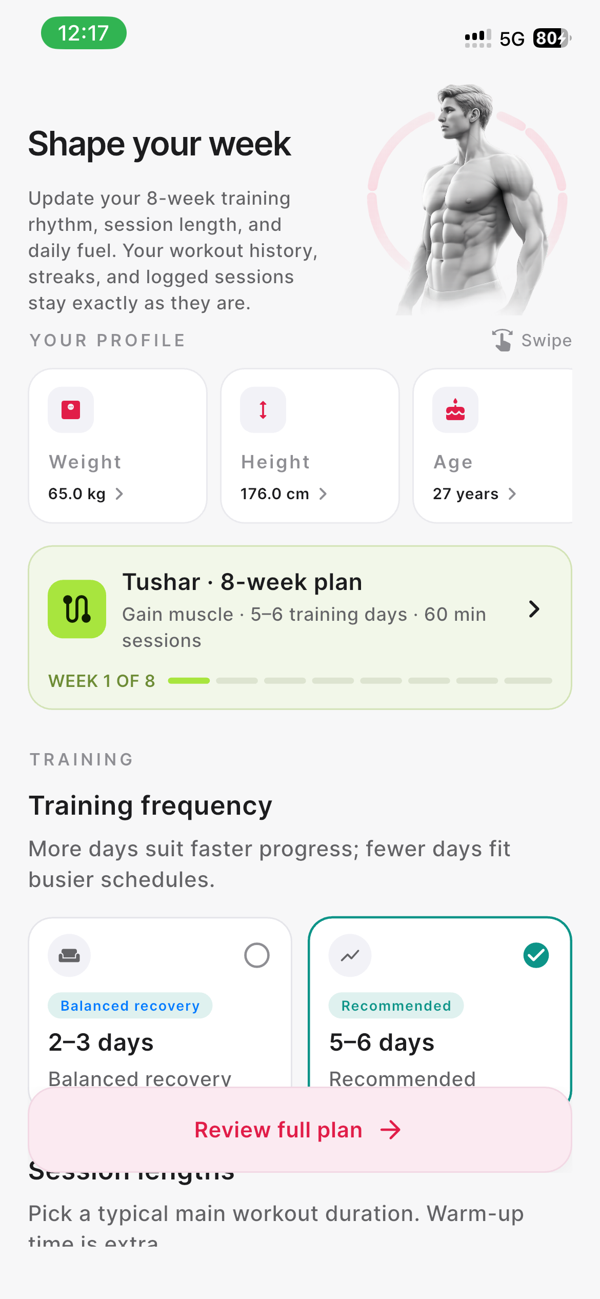 Shape Your Week app screenshot
